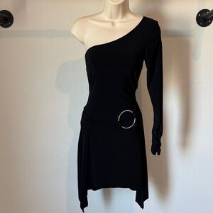 Vintage Chesley One Shoulder Retro Mini Dress
